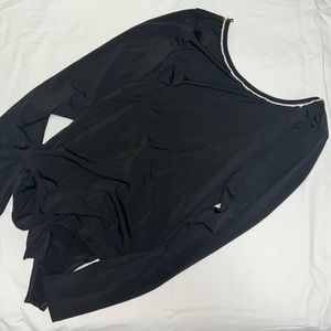 Rhinestone trim open back h&m bodysuit